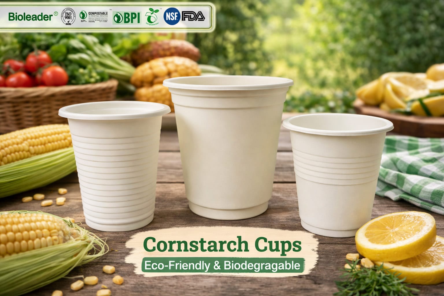 Corn starch cups